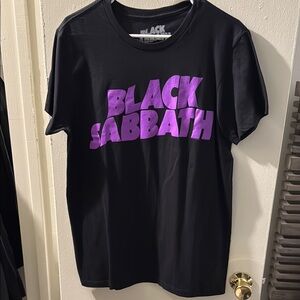 Black Sabbath Graphic Tee - Black and Purple